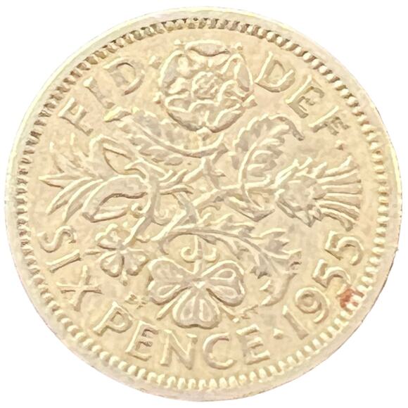 1955 SIXPENCE BRIDAL LUCKY MONEY SHOE - Picture 2 of 3